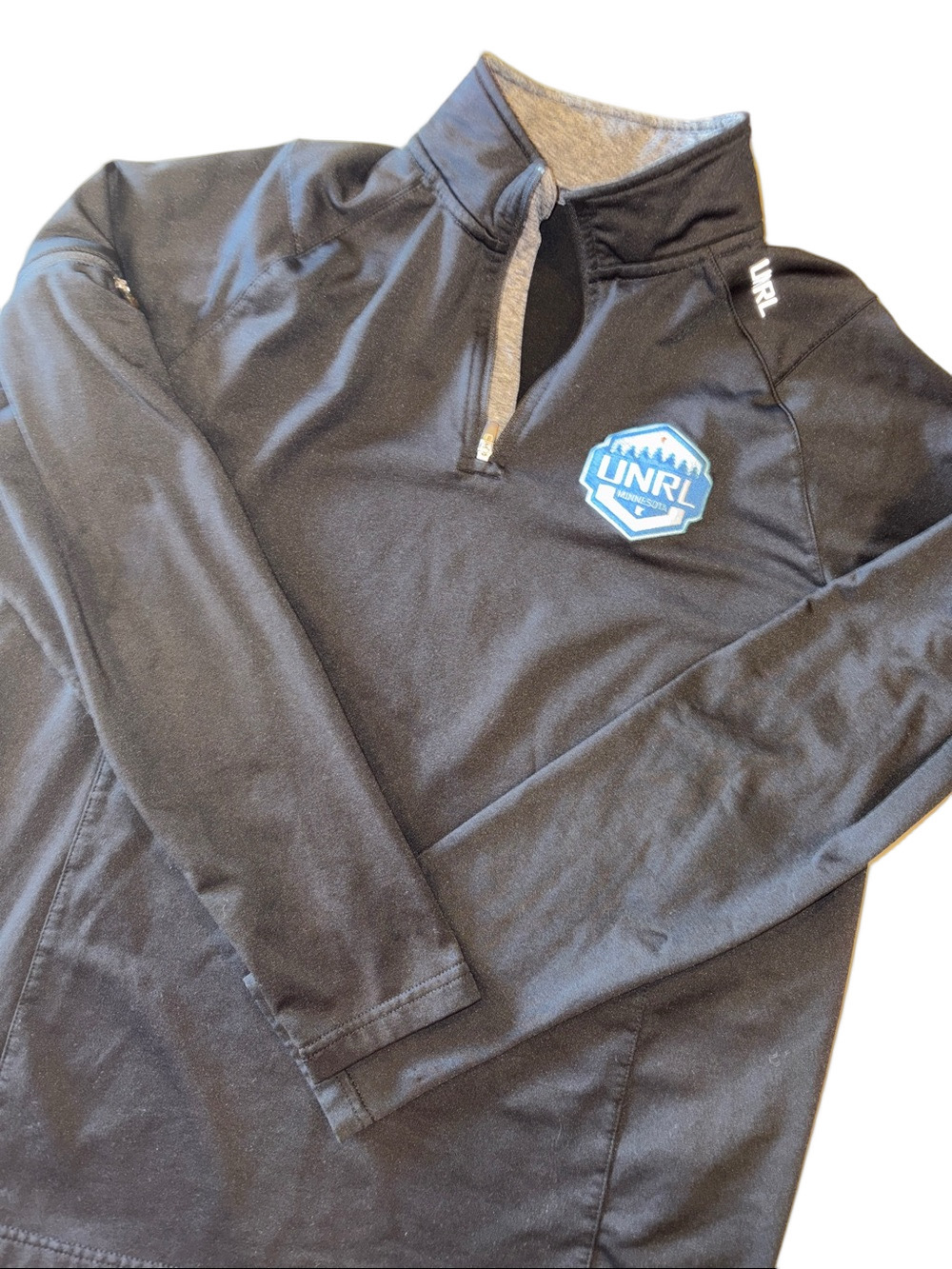 UNRL Mens Medium Black Quarter Zip Sweatshirt
